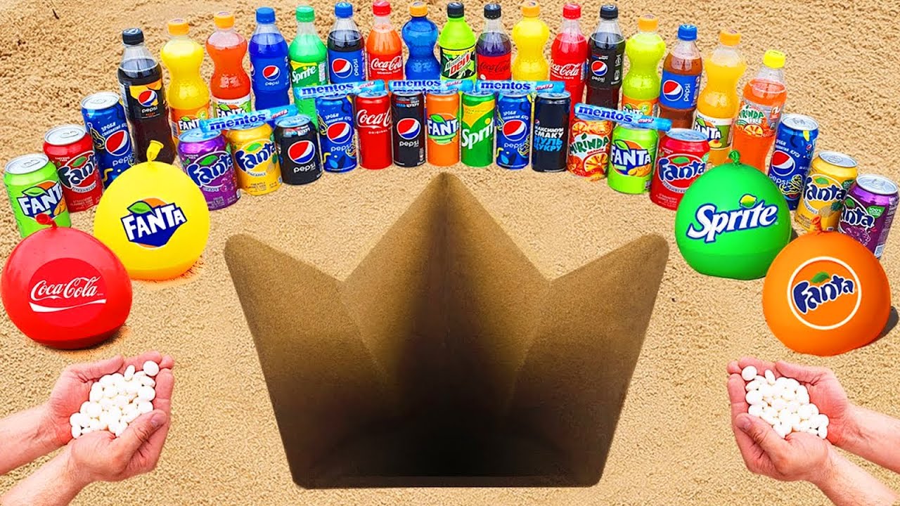 Wielka erupcja pasty do zęb&oacute;w z Crown Pit, Coca-Coli, Different Fanty, Pepsi, Mtn Dew, Coca-Coli ...