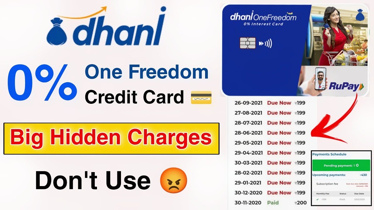 Dhani One Freedom Card Apply से पहले वीडियो देखें 😢 | Dhani App Hidden Charges | Dhani onefreedom