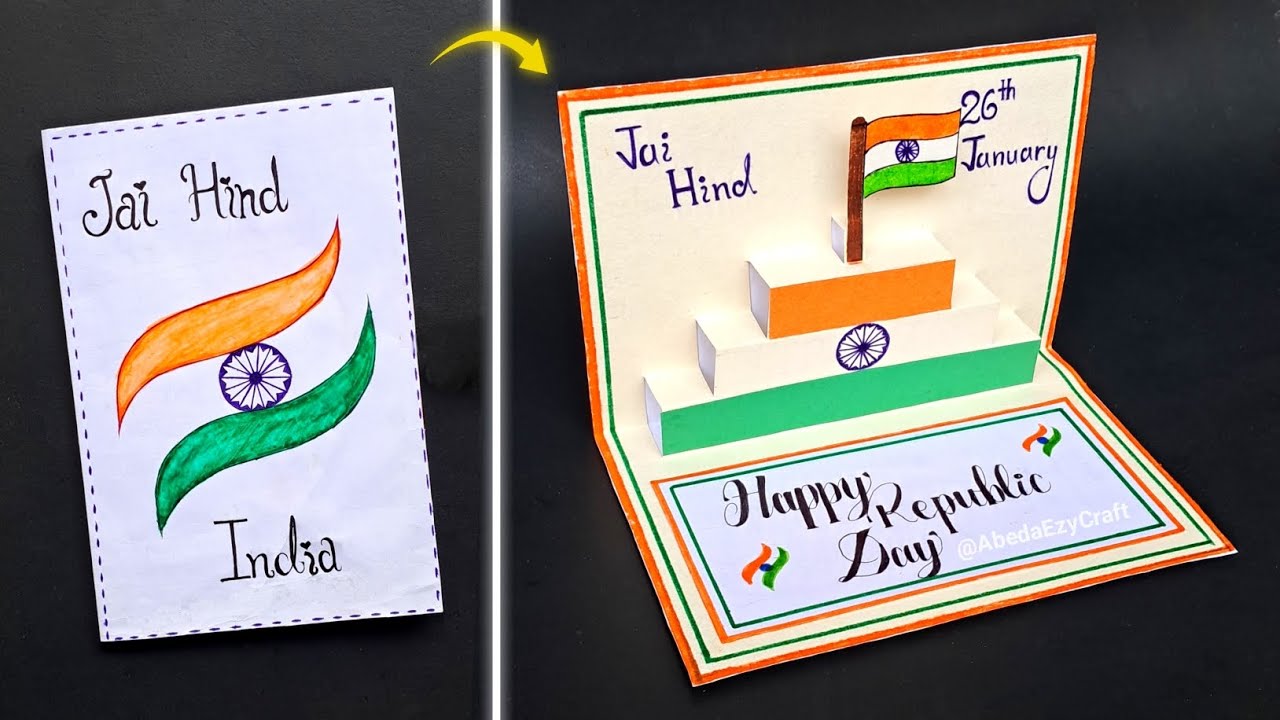 Republic Day Greeting Card | Republic Day Pop Up Card | Republic Day Card | Happy Republic Day 🇮🇳