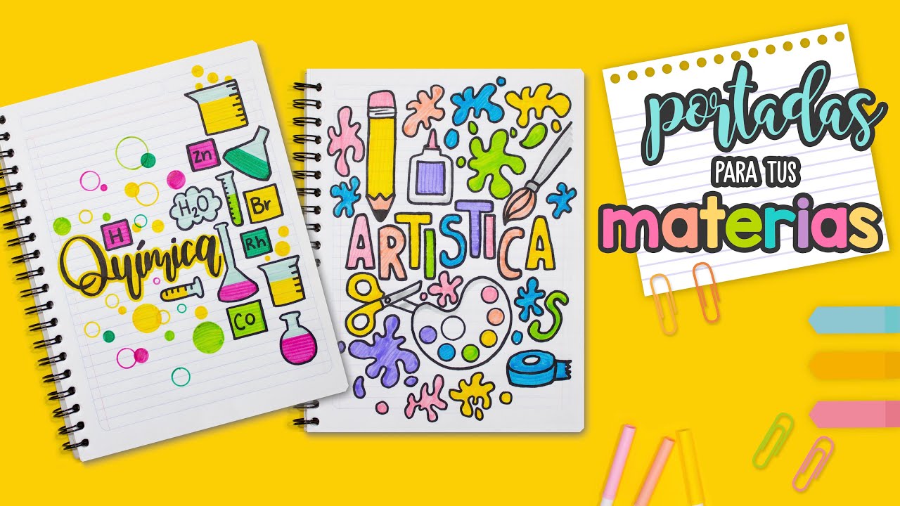 Haz PORTADAS BONITAS para tus materias - REGRESO A CLASES