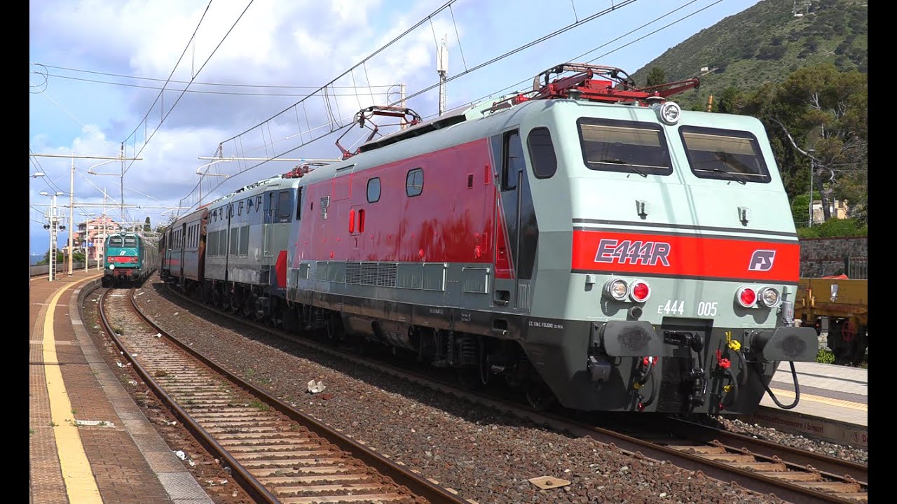 Locomotiva E444 005 R IERI E OGGI (4k)