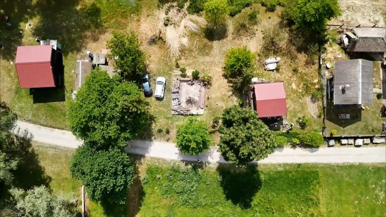 drone test. Aljmaš. weekend settlement. confluence of the river Drava and the Danube