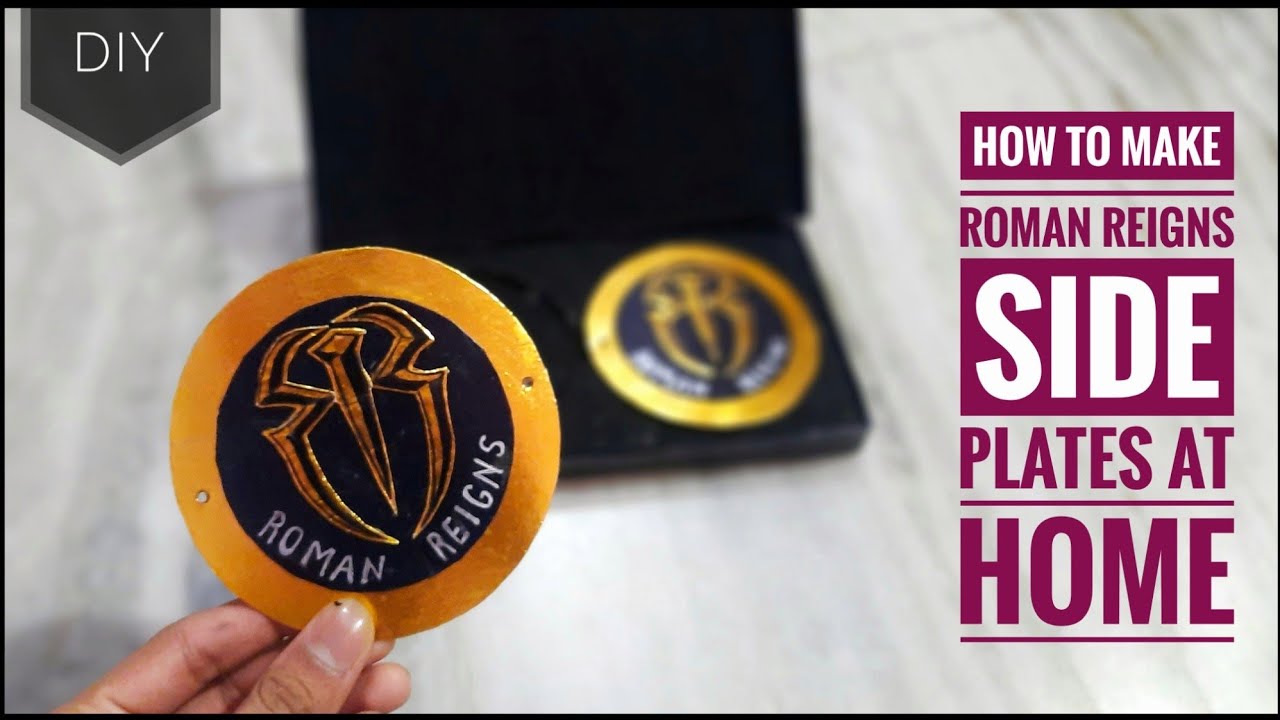 How to make roman reigns side plates at home. how to make WWE championship belt side plates. #DIY