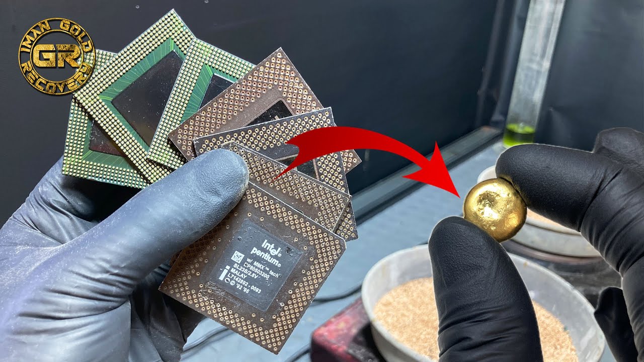Извлечение золота из серверных процессорных чипов BGA | Золото из чипов BGA | Извлечение золота