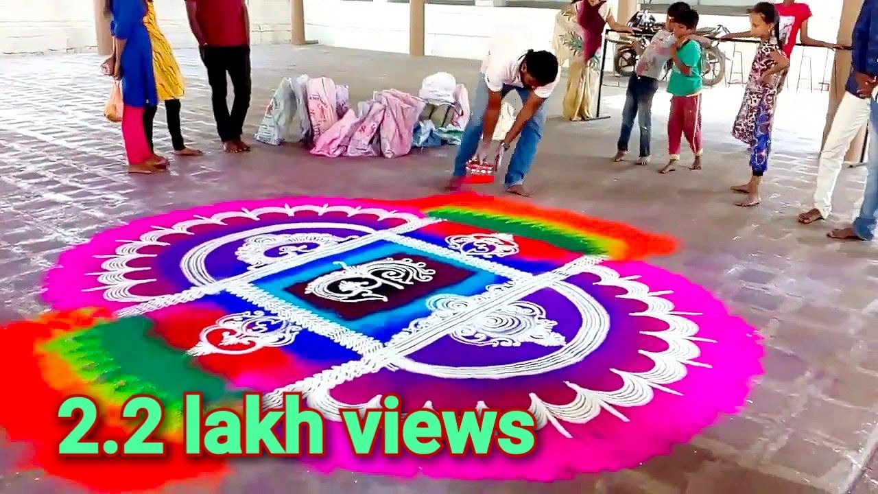 Rangoli design simple and Best