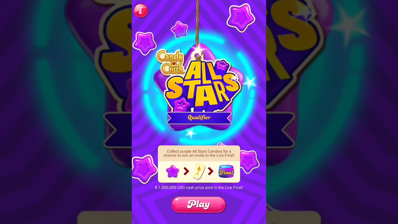 Candy Crush 🍬✨ All Stars Qualifier 🌟 Starts March 20, 2025. 🗓️ Play for a share of 💰🎉 $1,000,000! 🚀🔥