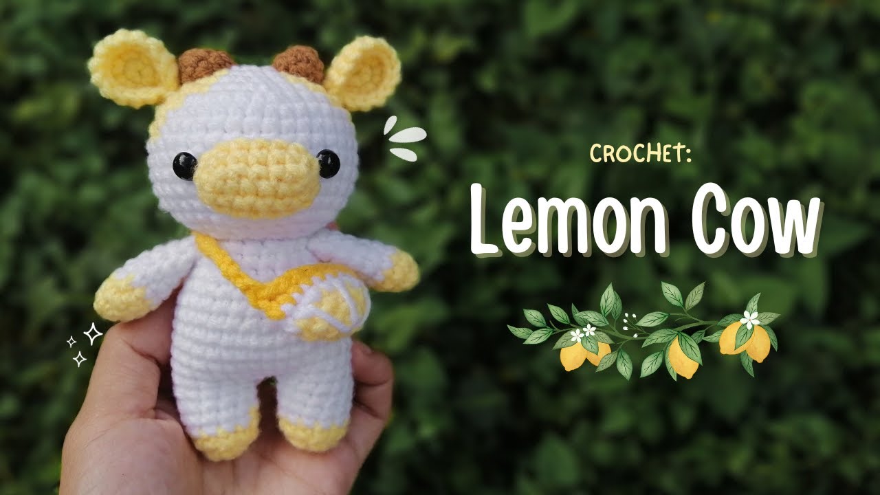Crochet Lemon Cow Amigurumi | Tutorial | Lemon-themed Cow