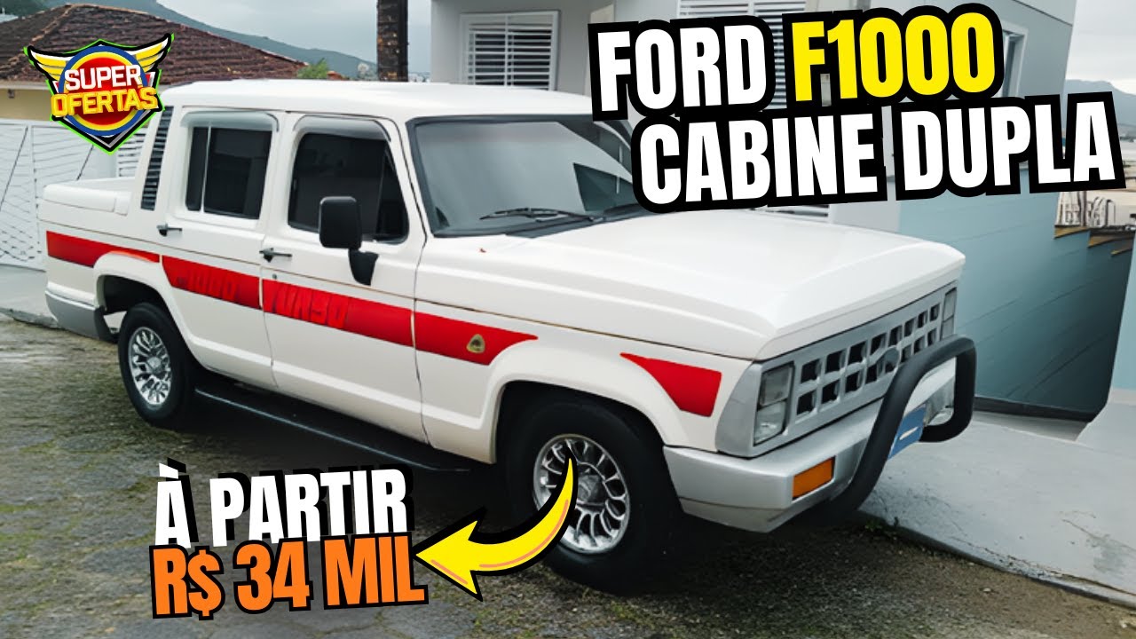 Pick UP DIESEL RAIZ FORD F1000 CABINE DUPLA à PARTIR DE 34 MIL #fordf1000 #cabinedupla