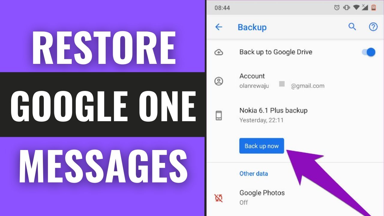 How to Restore Messages from Google one