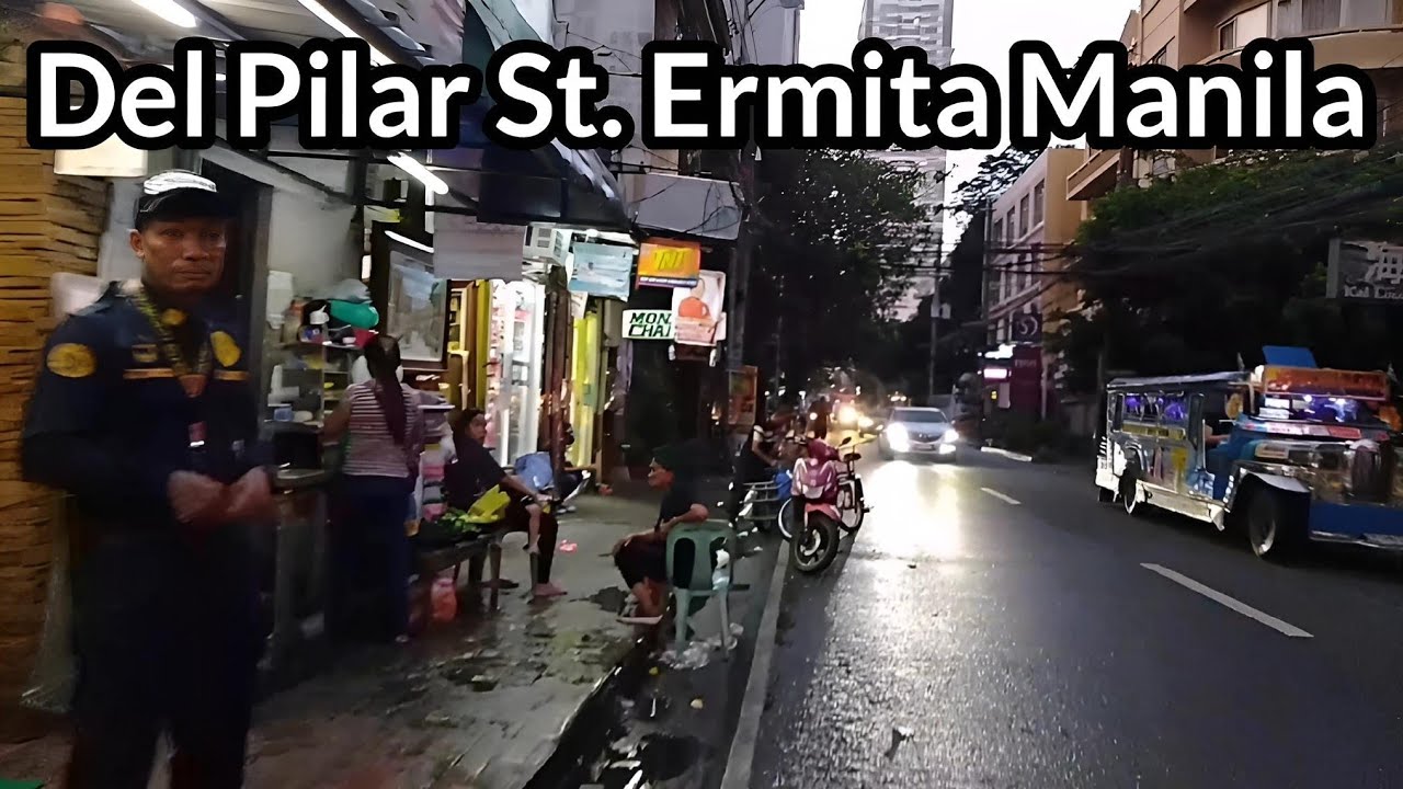 Walk Along Del Pilar Street, Ermita Manila City | Philippines