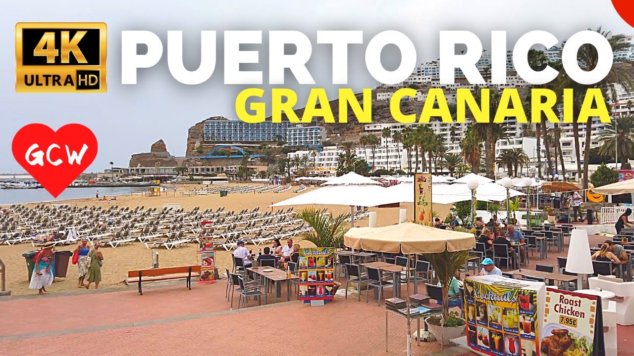 PUERTO RICO Gran Canaria January 2024 🔴 Beach to the Shopping Centre