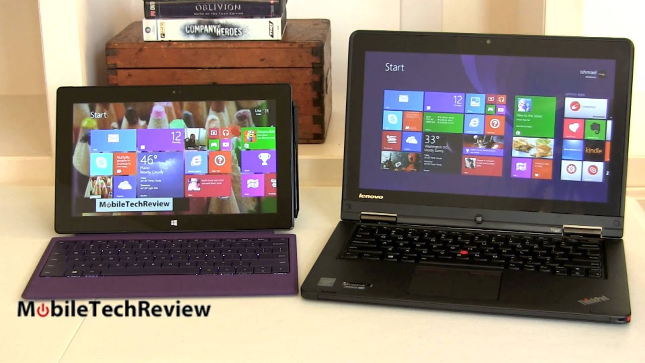 Microsoft Surface Pro 2 vs.  Lenovo ThinkPad Yoga Comparison Smackdown