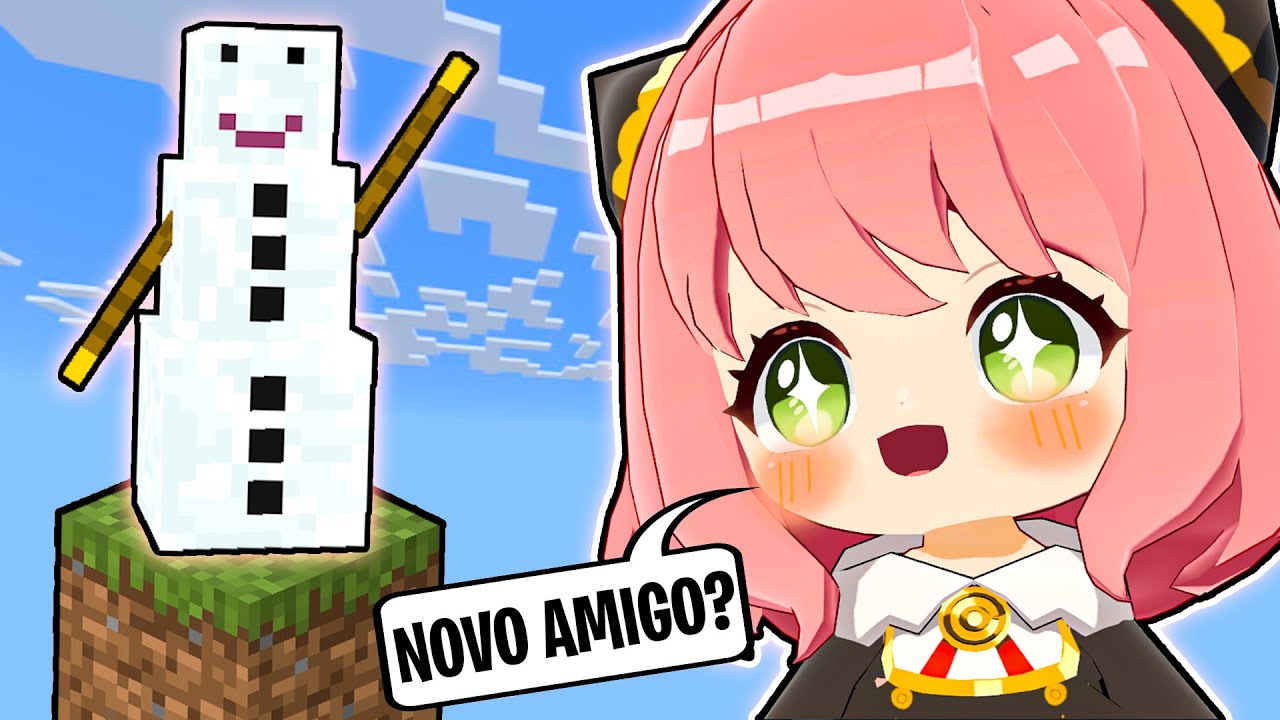 Anya Forger fez um AMIGO no MINECRAFT One Block no Spy x Family Vr