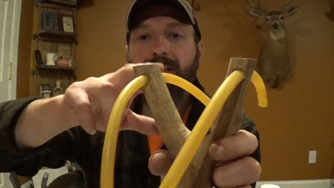Attaching slingshot bands with the ball in the tube method