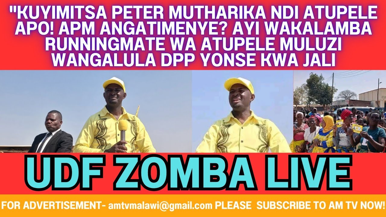 RUNNINGMATE WA ATUPELE MULUZI, DR REX KALOLO WANG'ALULA PETER MUTHARIKA NDI JANE ANSAH| SANGATIMENYE
