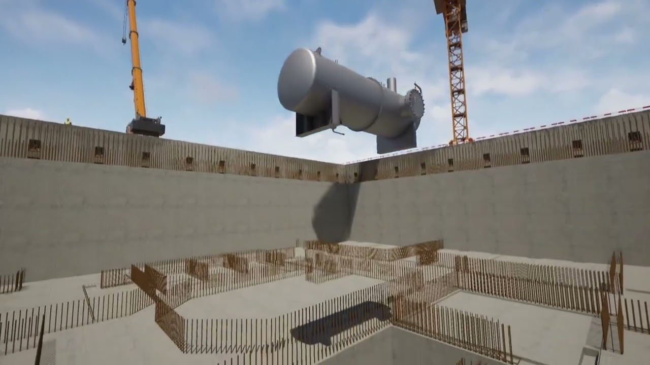 PALLAS-reactor construction: Nuclear Island floor -3,-2,-1