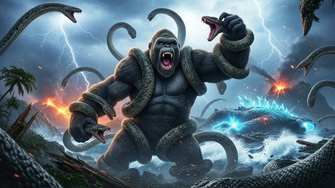 Kong vs Hundreds of Giant Titanoboas — The Battle to Save Godzilla