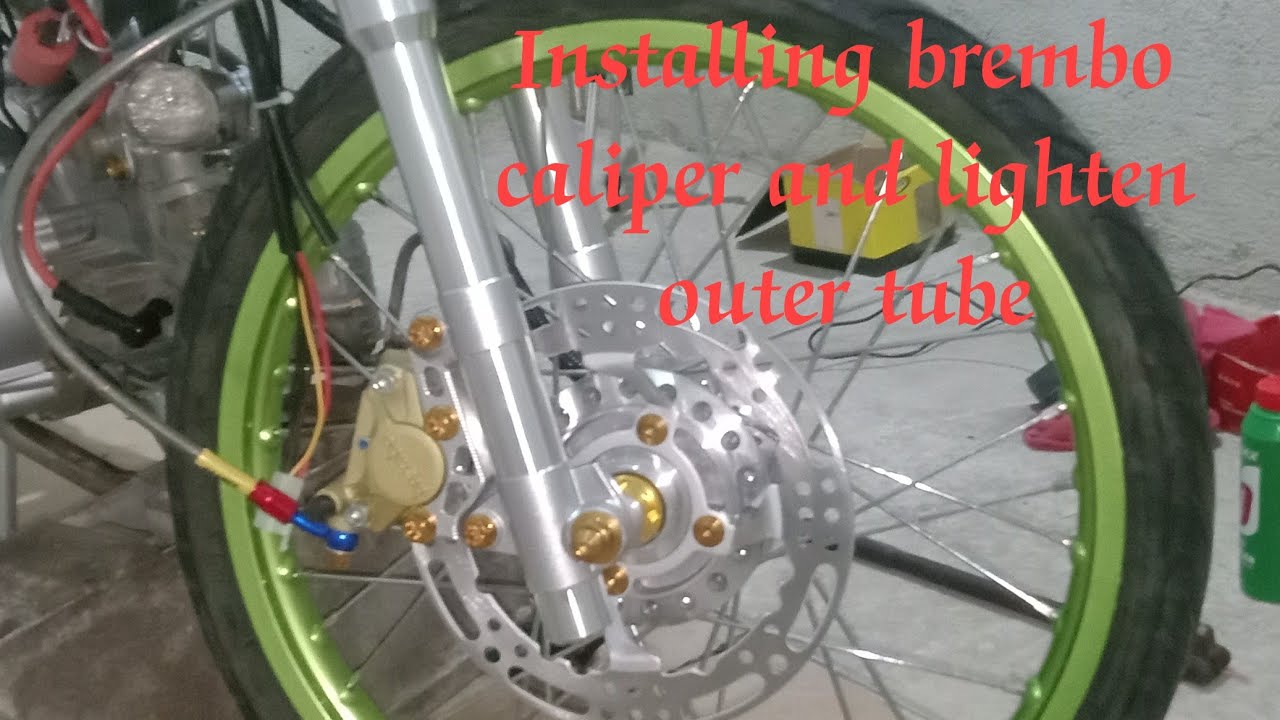 Installing brembo caliper and lighten outer tube🥵| fury 125 | rommel ruga