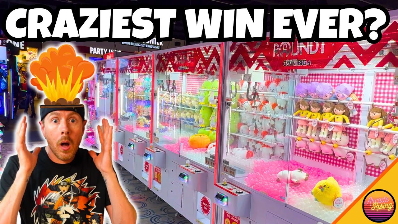 Unbelievable Lucky Claw Machine Prize Wins at Round 1 Arcade