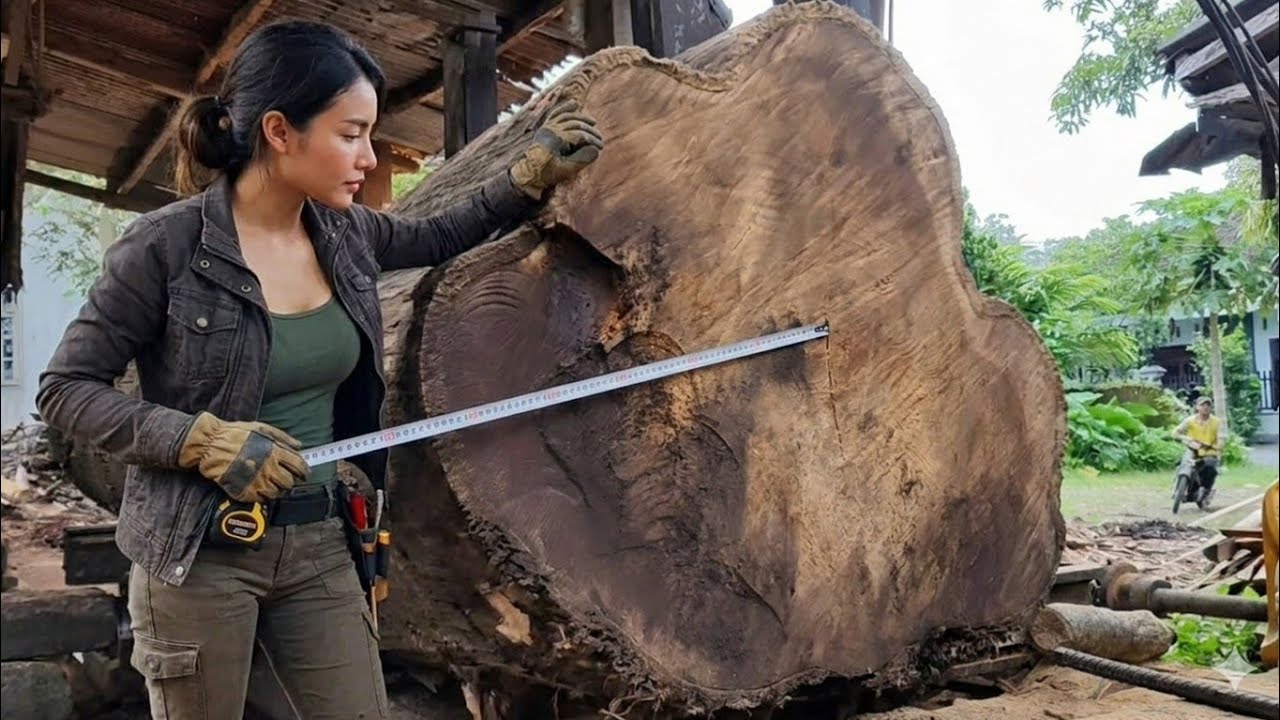 🌲Splitting a giant log full of beautiful fibers is very expensive 🌲