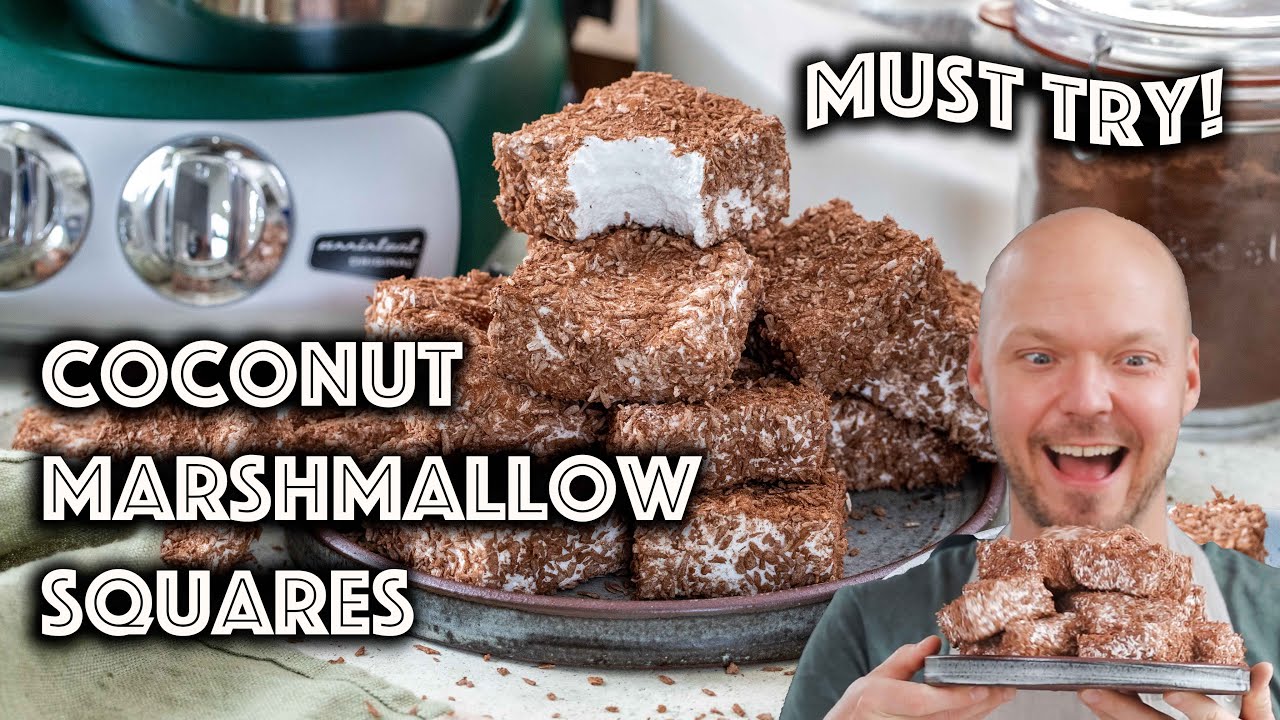 Coconut Marshmallow Squares - Kokosmums