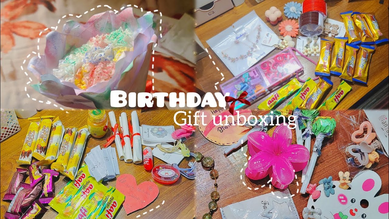 Birthday Gift Unboxing 😭🎀💗 | Who gave me what? | 🎀
