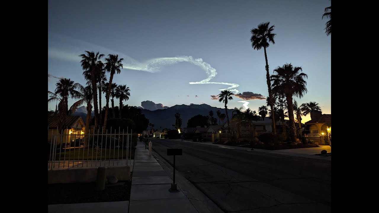 SpaceX Starlink Launch as seen from Palm Springs