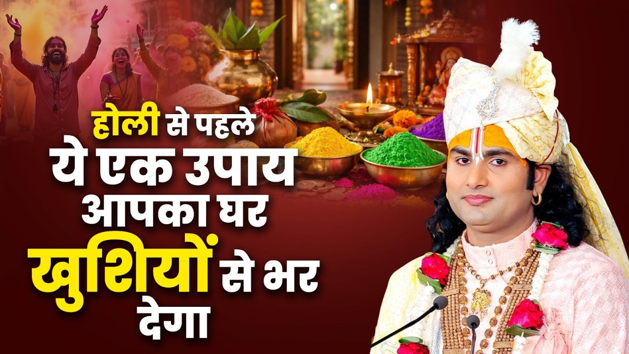 होली से पहले ये एक उपाय आपका घर खुशियों से भर देगा । श्री अनिरुद्धाचार्य