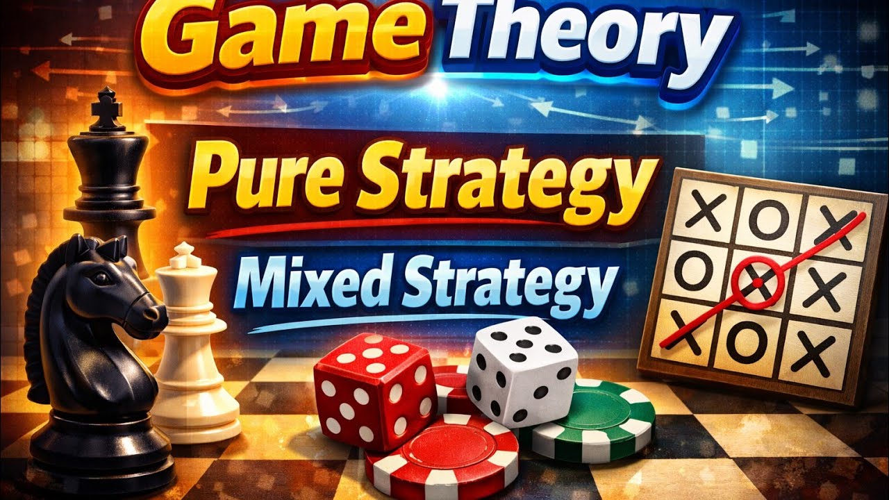 Game Theory 🎭 | Pure Strategy and Mixed Strategy| | Mathematical Economics| 