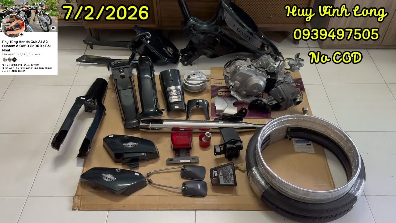 7/2/2026 - Tiếp tục vòng thu hồi vốn, phụ tùng Cub Custom 50cc 1991 xém cọp - 0939497505