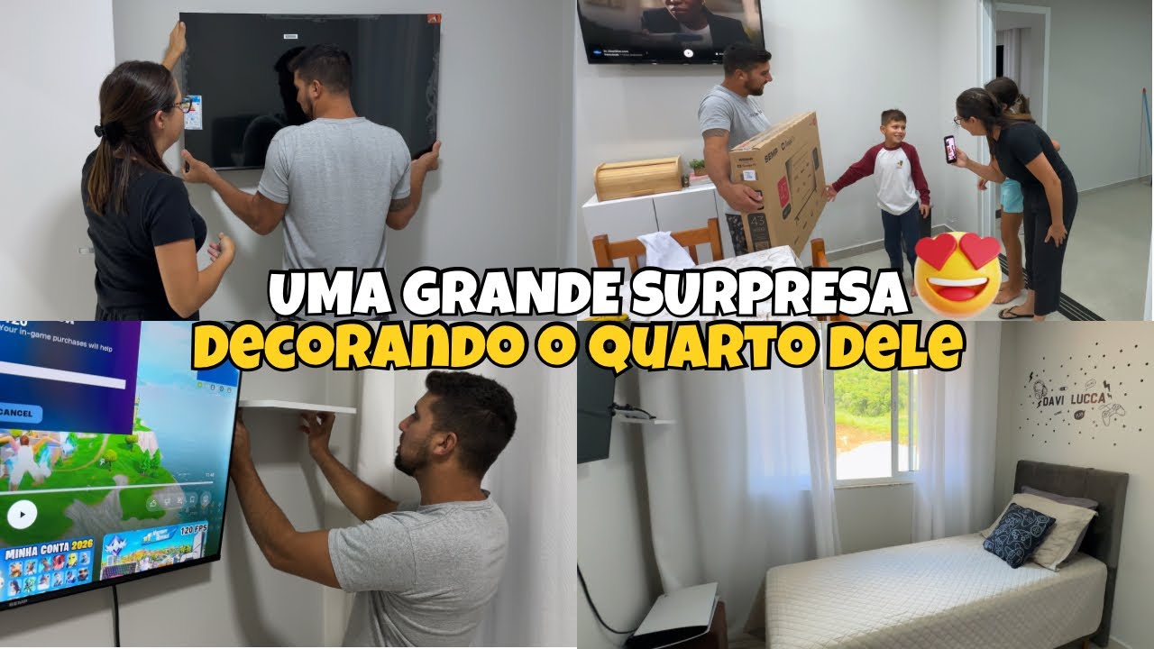 COMPRAMOS O QUE ELE TANTO QUERIA🥹 TRANSFORMAMOS O QUARTO  + FICOU MUITO LINDO ✨