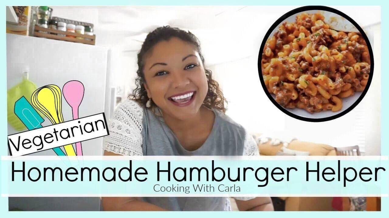VEGETARIAN HAMBURGER HELPER | Cooking With Carla