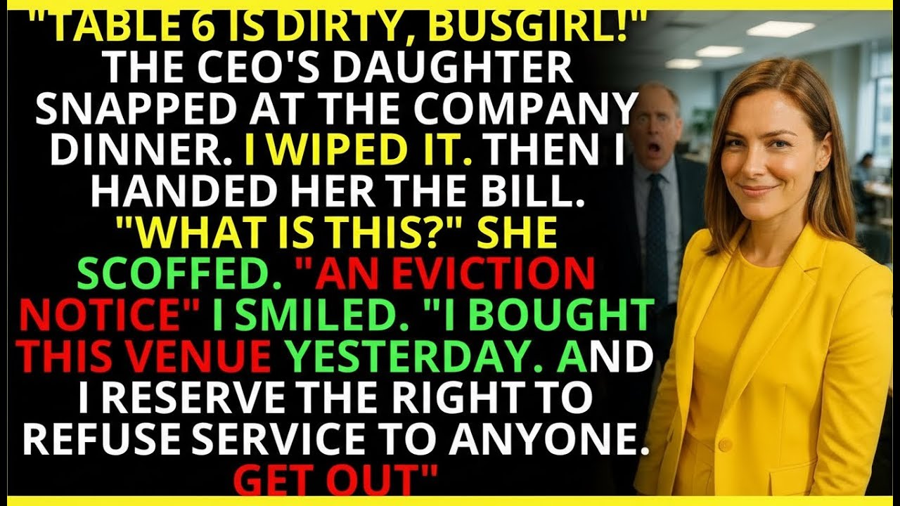 Busgirl to Boss  How I Evicted the CEO's Daughter from Her Own Gala   Corporate Revenge