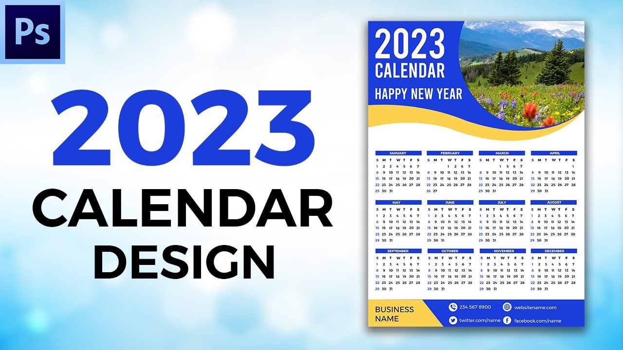 How to Design a 2023 Calendar in Photoshop | 2023 Calendar Design