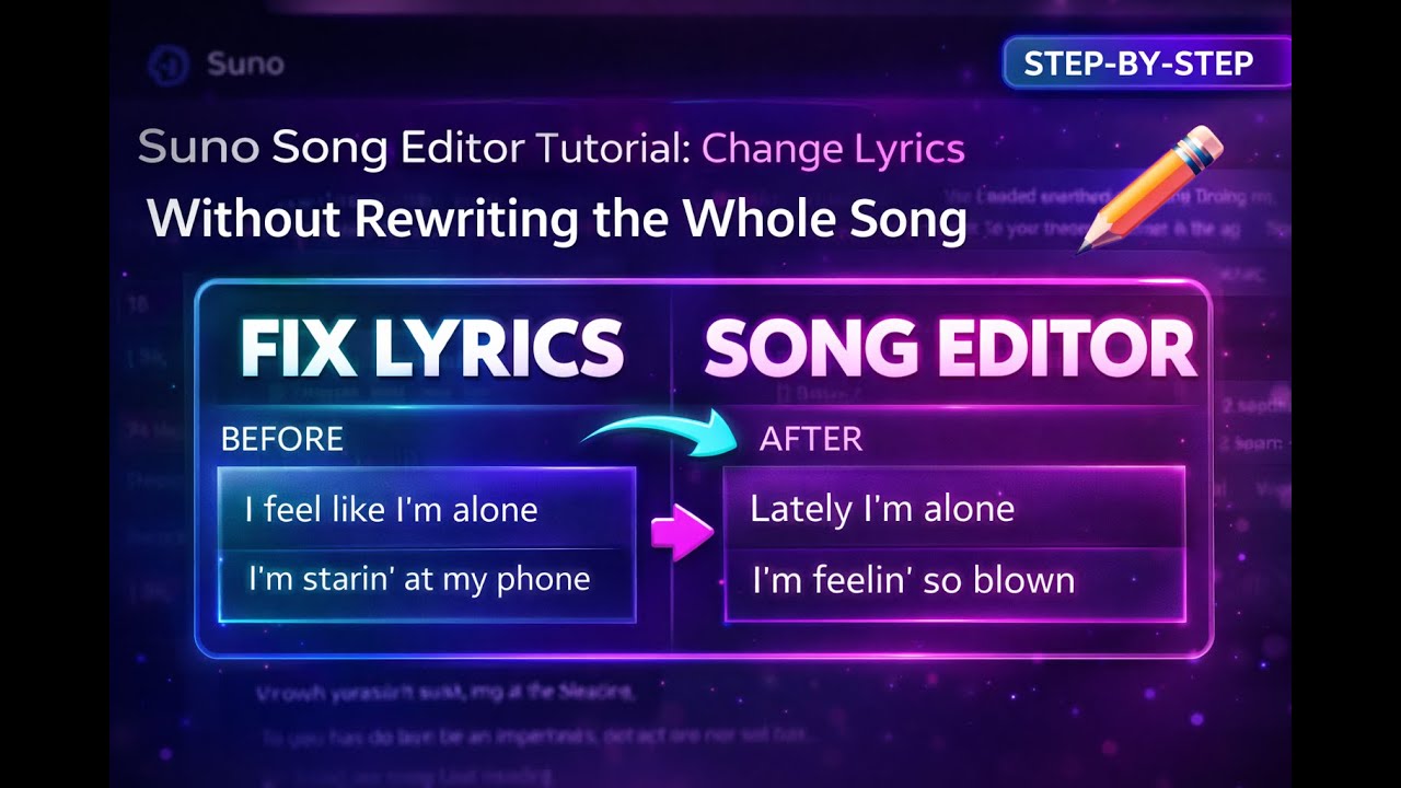 Suno Song Editor Tutorial: Change Lyrics Without Rewriting the Whole Song