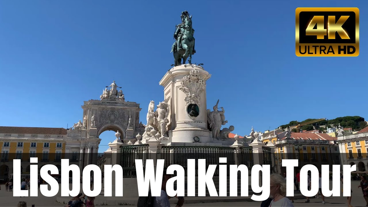 【4K】 Lisbon Walking Tour - From Downtown to the Highest Viewpoint in Town
