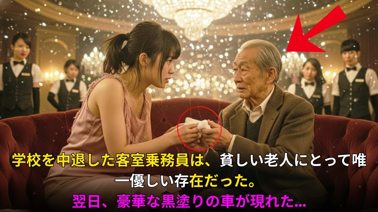 「貧乏神」のお爺さんに慈悲をかけた底辺キャバ嬢。翌日、店前に黒塗りの高級車が現れると....