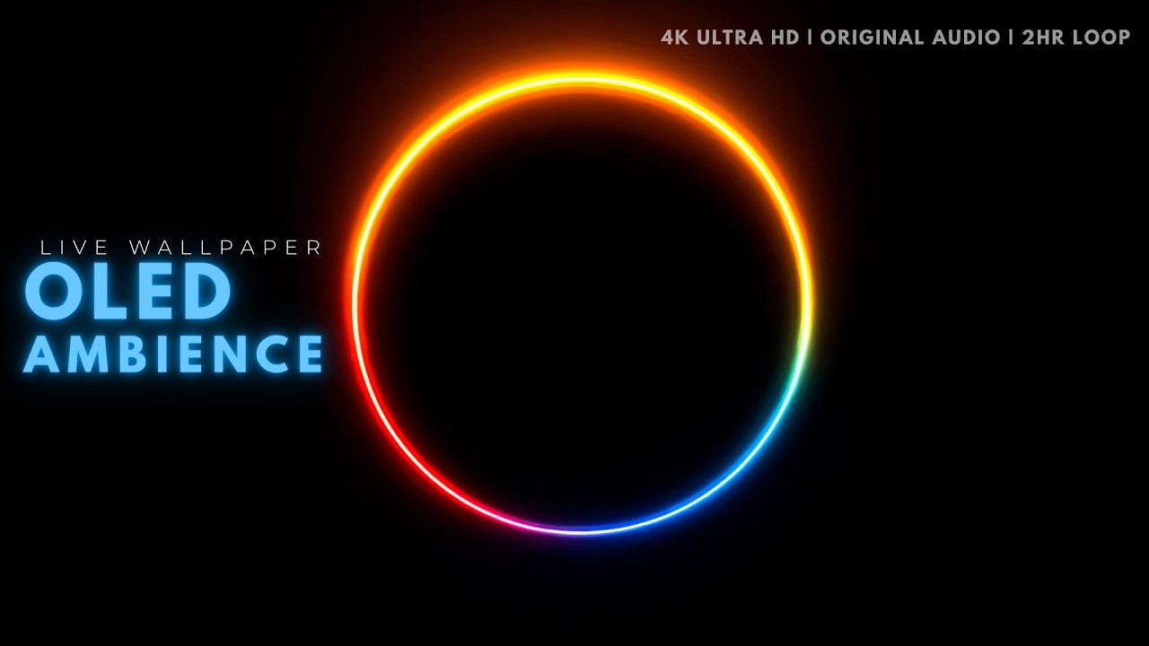 Aesthetic OLED Neon Ambience | 4K Signature Series (2 Hours Original Audio)