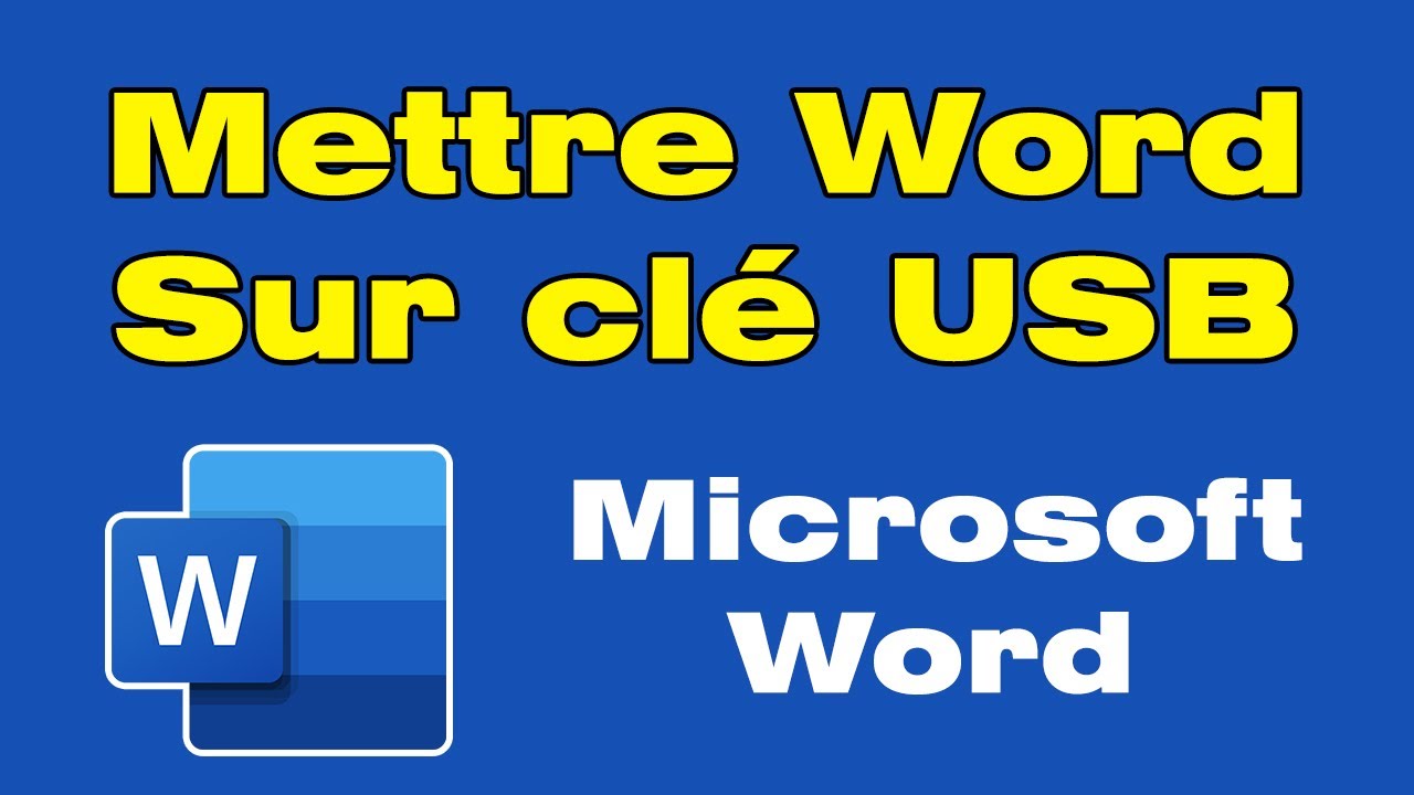 Comment copier et installer l'application Word sur une clé USB 💻🔑