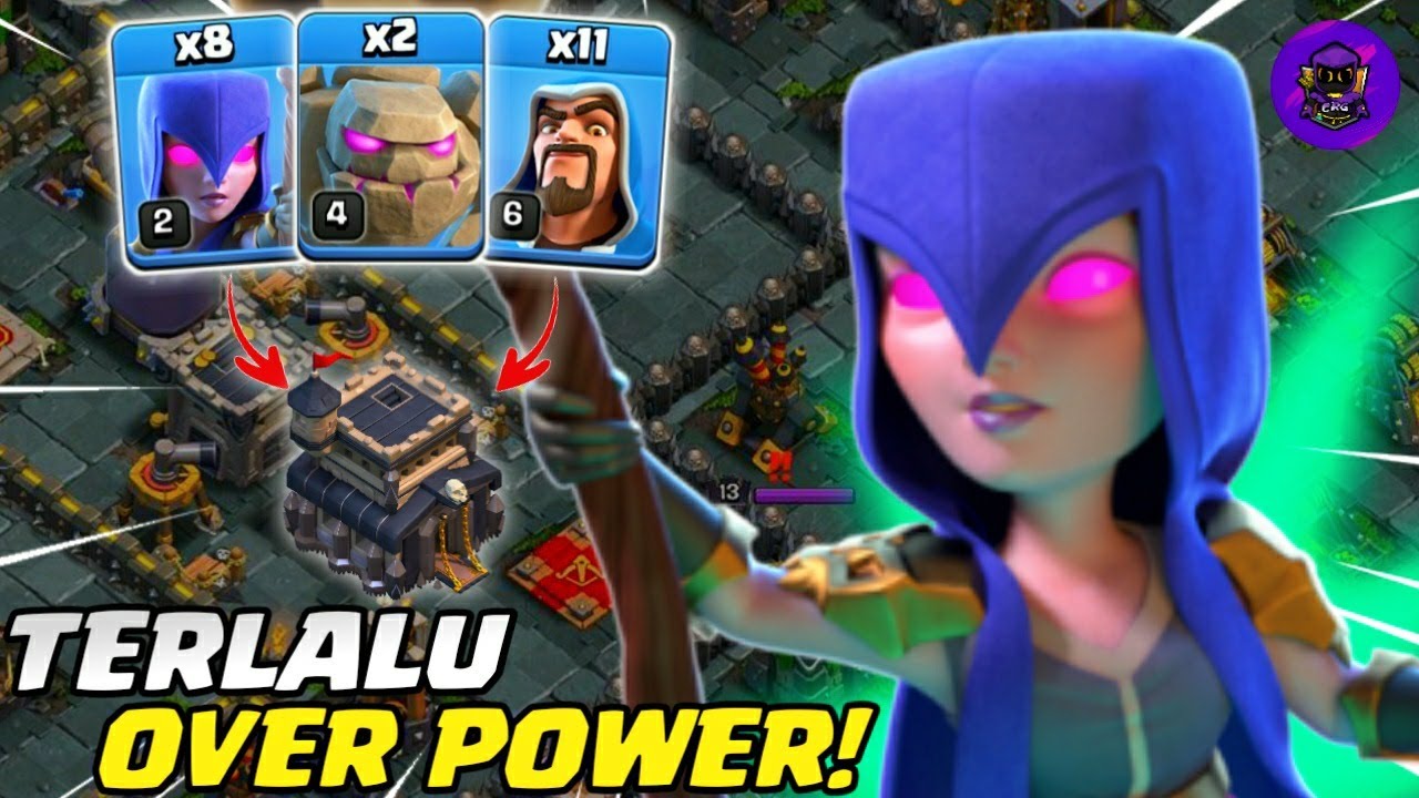 TERLALU OP! GOLEM WIZARD WITCH (GOWIWI) - STRATEGI TH 9 | COC INDONESIA