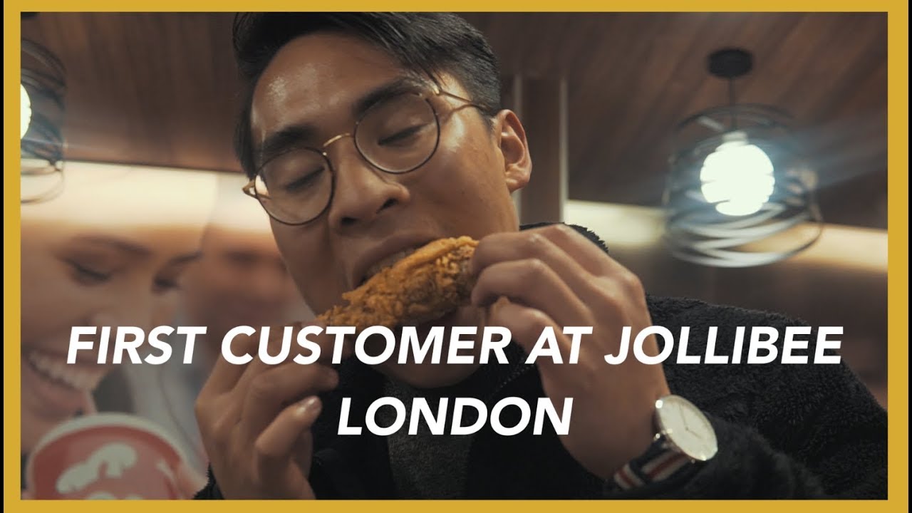 How we were the first customers at Jollibee London OPENING! CRAZY SLEEPLESS FILIPINOS!