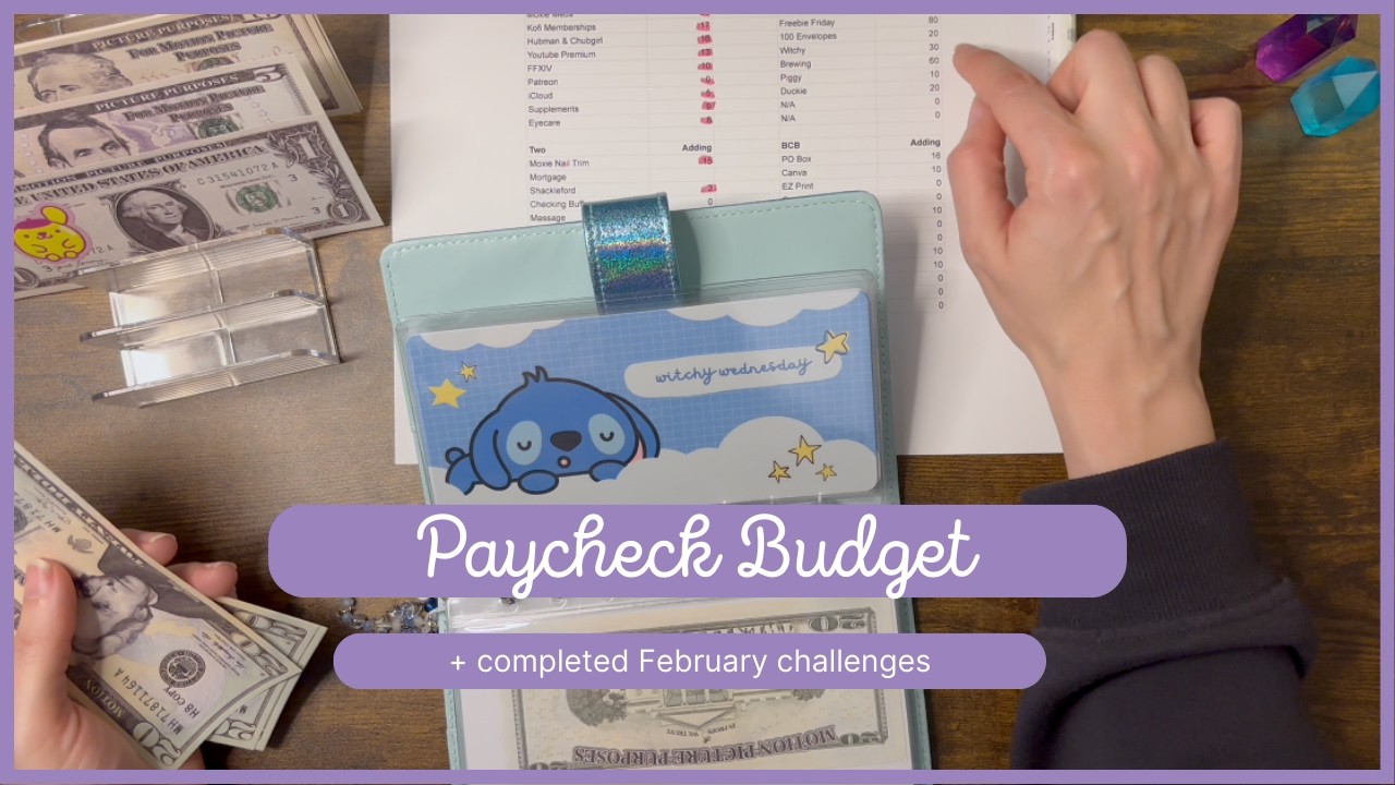 Paycheck Stuffing | Completed Challenges Condensing | becka can budget