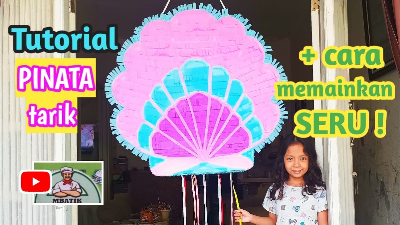 Cara mudah membuat pinata tarik sederhana kerang lautan @mbatikchannel