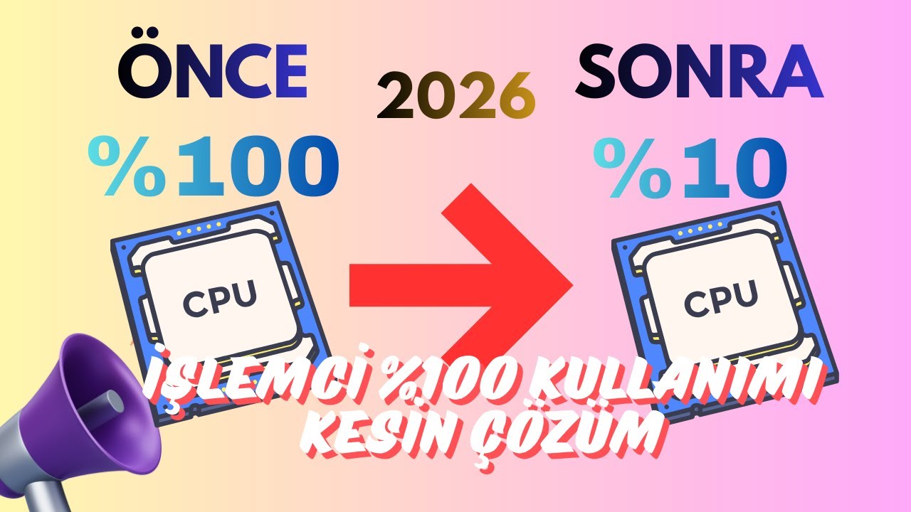 İŞLEMCİ CPU %100 SORUNU - ÇÖZÜMÜ - 2026 #işlemci%100çalışmasorunu #pchızlandırma