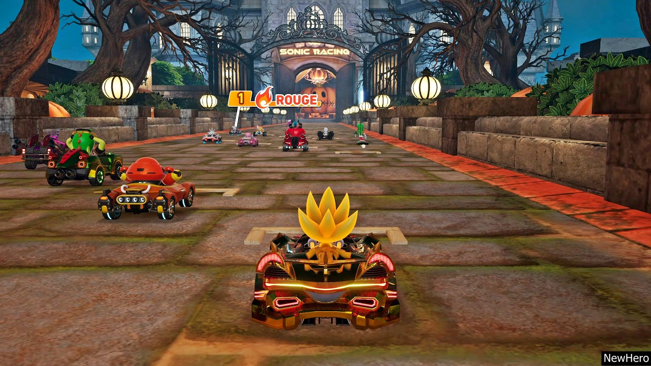 Sonic Racing: CrossWorlds - Pumpkin Grand Prix | Super Sonic Gameplay