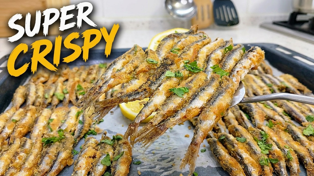 Хрустящая хамса в духовке с кукурузной мукой (без запаха жарки)