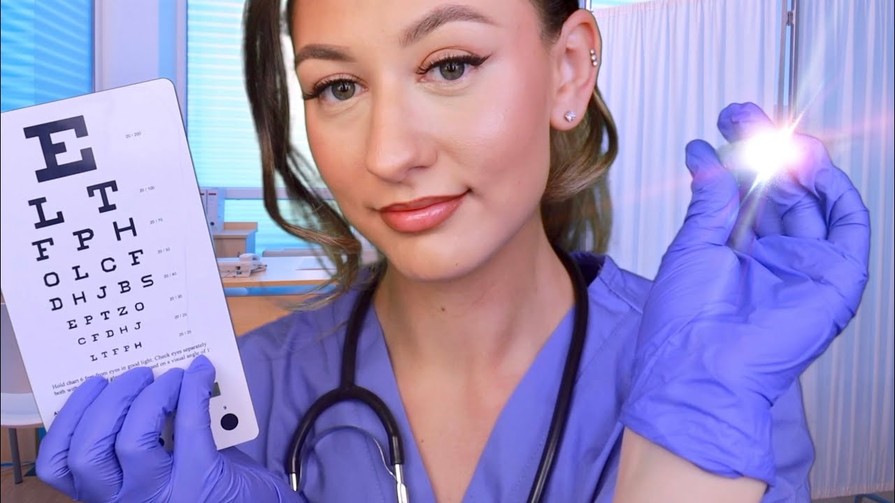 ASMR Doctor FULL BODY Medical Exam Roleplay 👀 Eyes, Ears & Scalp Check Up