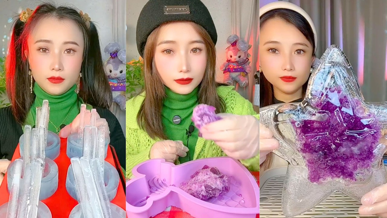 Homemade Chinese Ice Eating ASMR | Soft Frozen Desserts & Snow Ice Sounds #109