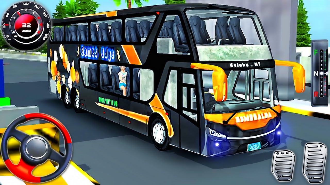 US Coach Bus Driving Simulator 3D - Real Coach Bus Offroad Driver - Android GamePlay