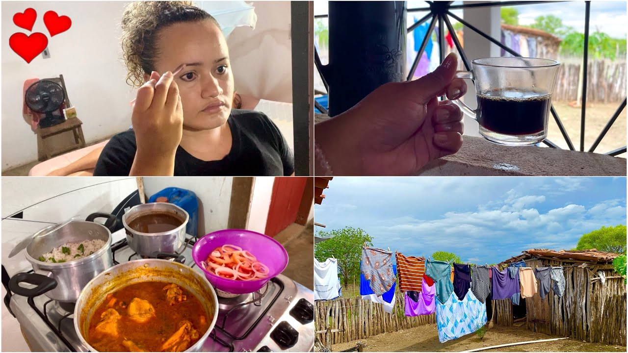 HOJE O MEU DIA NA ROÇA FOI ASSIM: FIZ ALMOÇO, CAFÉ DA TARDE + BANHO 🛀🧼🧺🫧☕️🍛